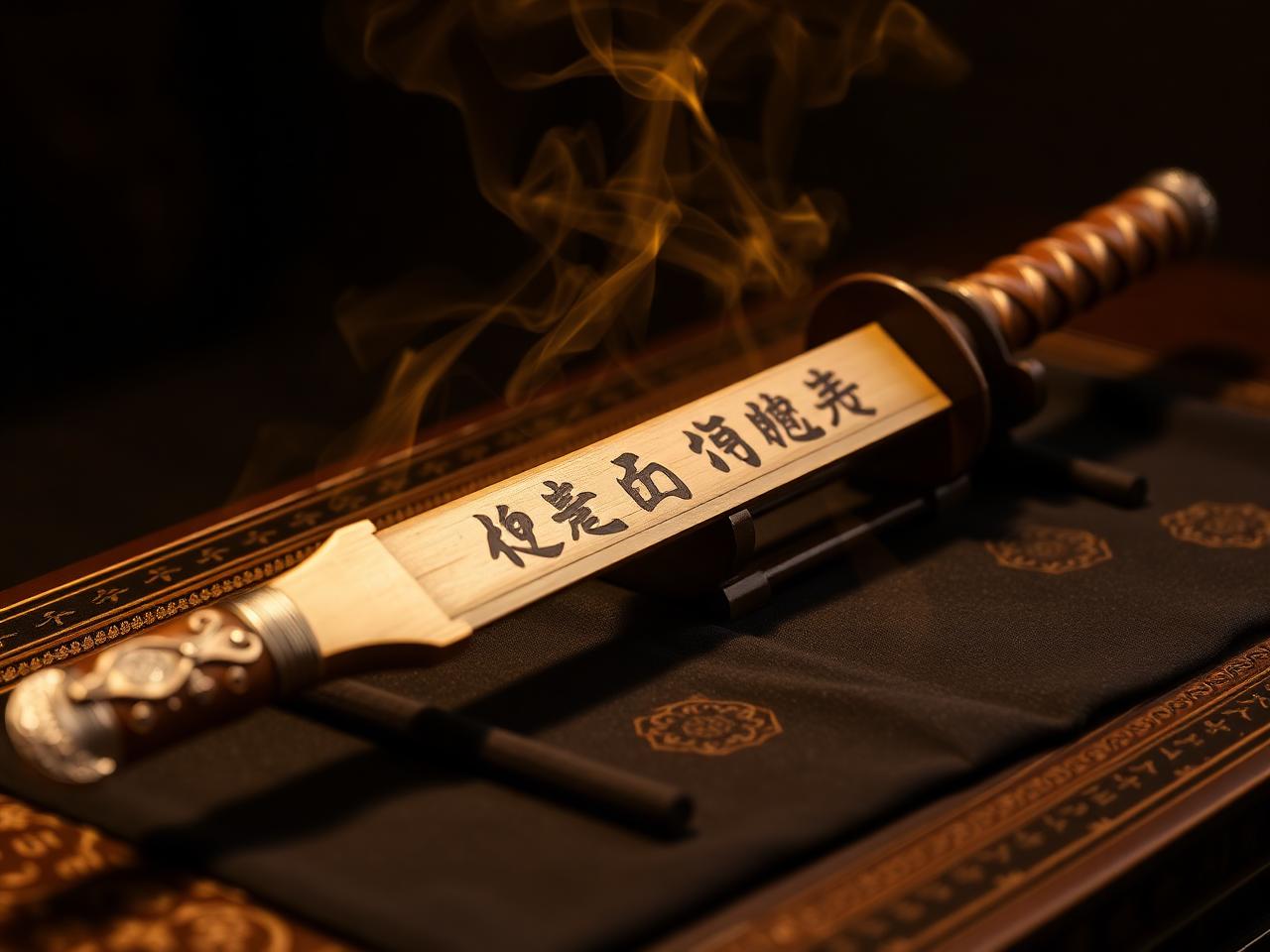 桃木劍 朱砂符紋